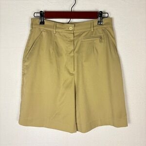Tail Classic High Waisted Tan Golf Shorts 8 Inch Inseam